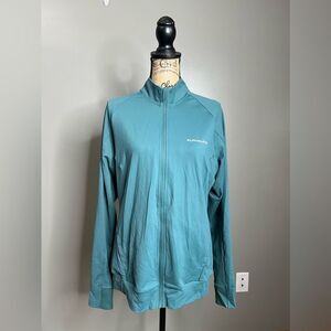 Alphalete teal zip up track jacket zip up medium athletic activewear sporty